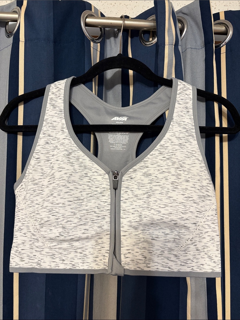 AVIA XXL Sports Bra, heather gray